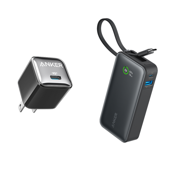 Bundle kit: ankerrdeals Mini Power Bank (30W, Built-In USB-C Cable) and ankerrdeals Mini Charger (20W)
