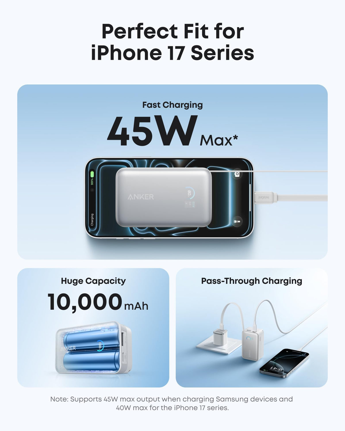 ankerrdeals Mini Power Bank (10K, 45W, Built-In Retractable USB-C Cable)